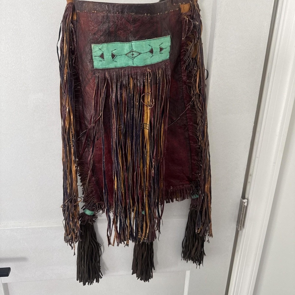 Tuareg Leather Festival Pouch, Mint Condition Handcrafted Tribal Bohemian Bag